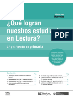 Informe para Docentes Lectura ECE 2016 4.° Grado de Primaria PDF