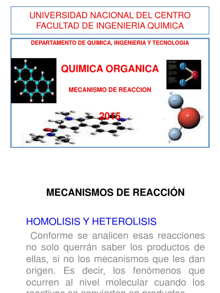 Mecanismos de Reacción2015 PDF Radical (Química) Enlace químico