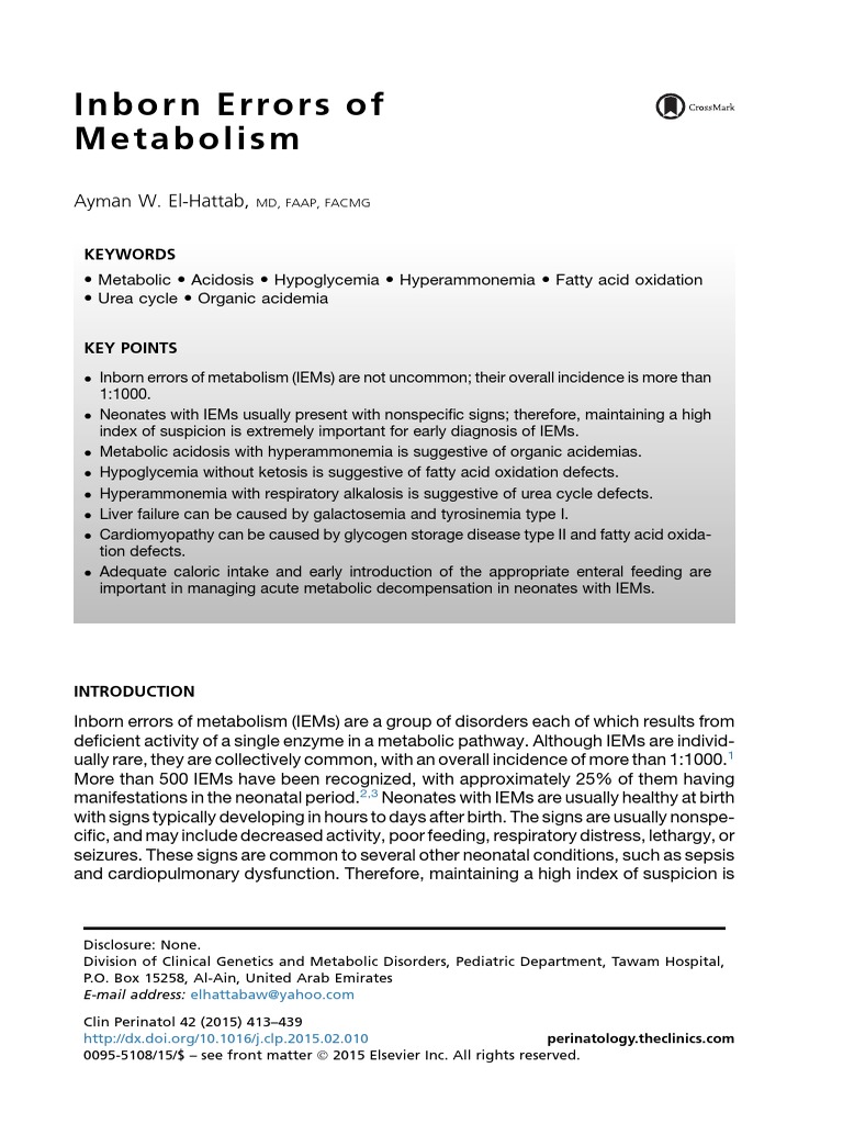 Inborn Errors of Metabolism | PDF | Leucine | Arginine