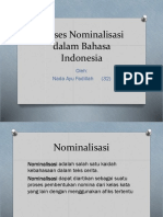 Proses Nominalisasi Dalam Bahasa Indonesia