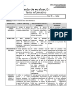 Rúbrica Texto Informativo