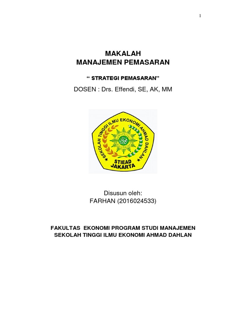 Skripsi Manajemen Pemasaran 3 Variabel - Pejuang Skripsi