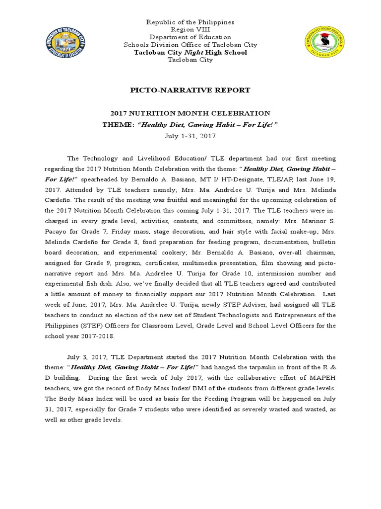 Picto Narrative Report Nutri17 Body Mass Index Nutrition