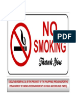 Executive Order No. 26 by The President of The Philippines (Providing For The Establishment of Smoke-Free Environments in Public and Enclosed Places)