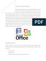 Fungsi dan Cara Kerja Microsoft Word