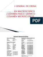 Examen general de orina: macroscópico, físico-químico y microscópico