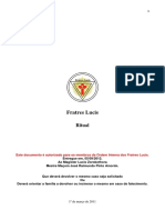 Fratres Lucis Ritual 1º Grau de Cavaleiro Noviço Do Terceiro Ano