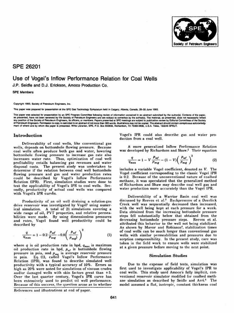 6 - SPE-26201-MS - Use of Vogel's Inflow Performance Relation For Coal ...