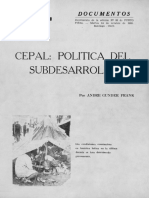 Andre Gunder Frank - CEPAL, Política del subdesarrollo. Punto Final, Suplemento a la Edición n° 89, 14 de octubre de 1969