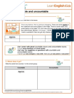 Grammar Games Nouns Countable and Uncountable Worksheet PDF