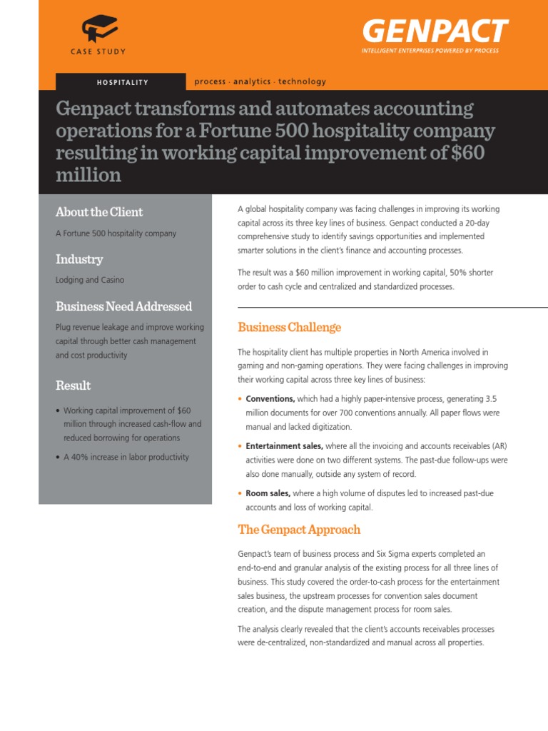Genpact Case Study Hospitality Major | PDF | Business Process | Analytics