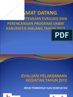 Evaluasi Kegiatan Pemberdayaan Apbd 2012