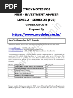 Investment Adviser XB Level 2 Exam Study Material Notes