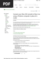Xbox 360 Laptop Tethering