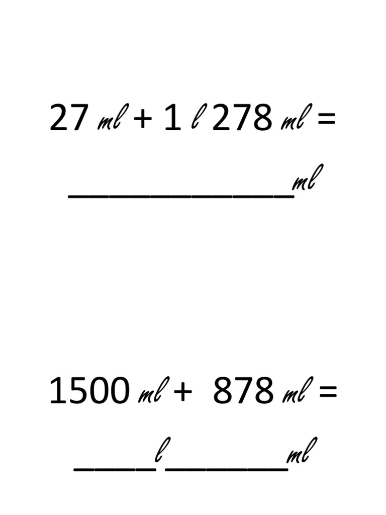 Volume Conversion Practice Problems | PDF