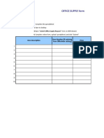 Office Supply Form: Name of Requester: Date of Request