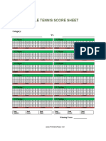 Table Tennis Score Sheet PDF