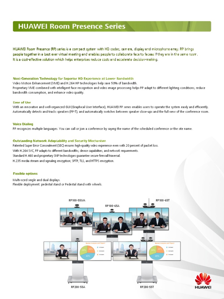HUAWEI RP Series Room Presence Datasheet | PDF | H.264/Mpeg 4 Avc ...