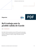 ByN Trabaja Ante La Posible Salida de Guede