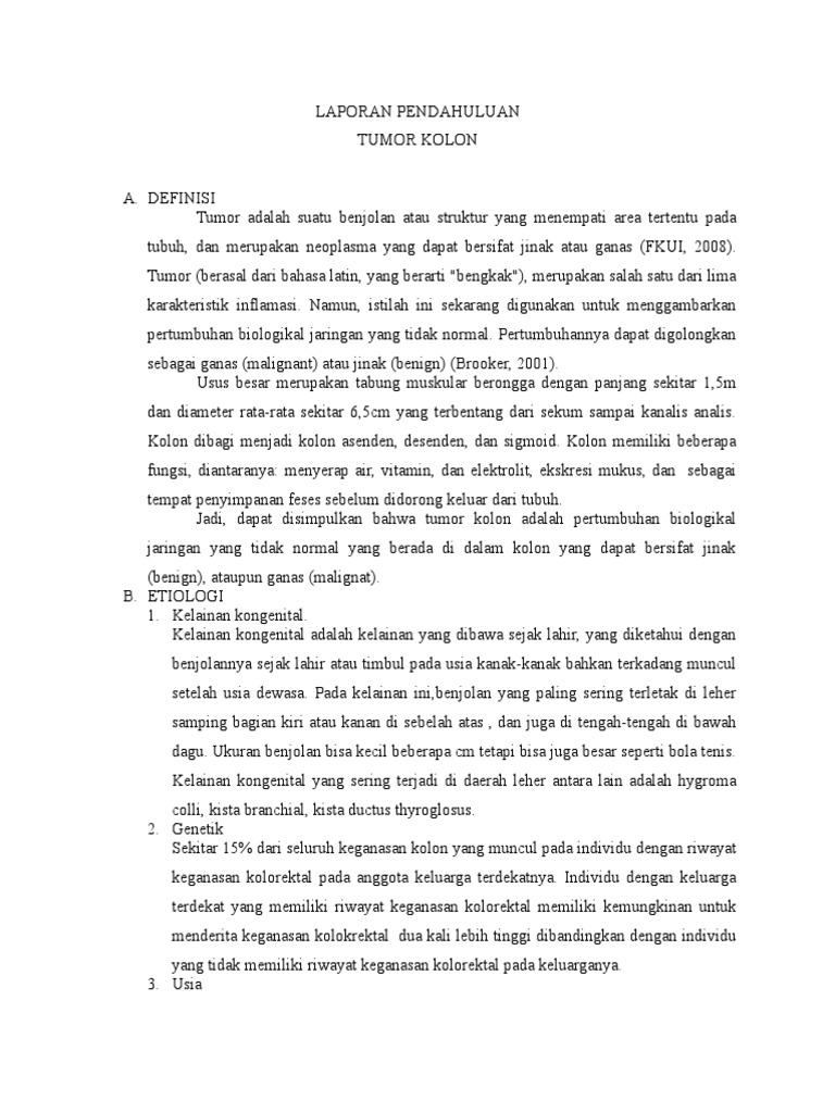 Deteksi Dini Tumor Kolon Pdf