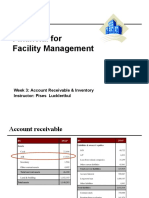 Financial For Facility Management: Week 3: Account Receivable & Inventory Instructor: Pises Lucklertkul