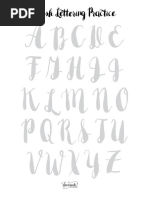 Brush Lettering Practice Sheets DawnNicoleDesigns PDF