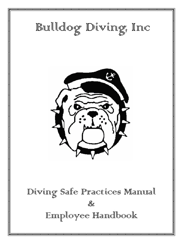 Bulldog Diving Safety Manual PDF Scuba Diving Underwater Sports