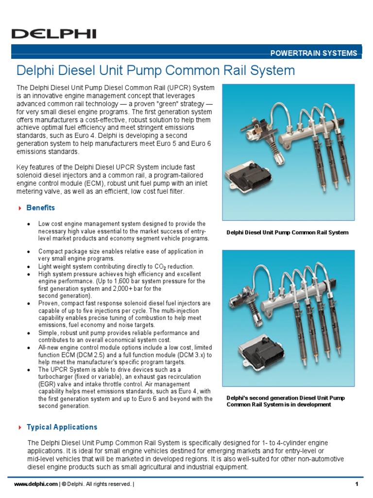 Delphi Common Rail System PDF Diesel Engine Fuel Injection
