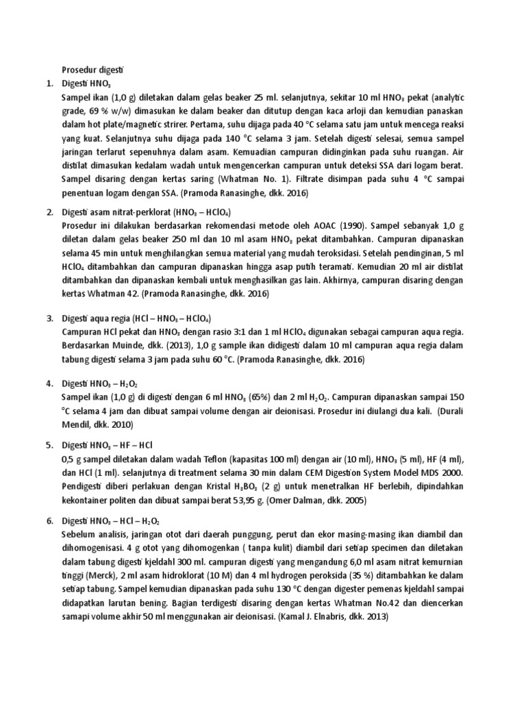 Prosedur Digesti | PDF