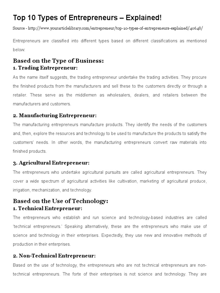 Featured image of post An Entrepreneur Is A Type Of : He&#039;s the one who decides to build upon an idea and turn it into something bigger than just a mental construct.