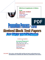 Bsn Promotion Test Mock Test Papers 2015