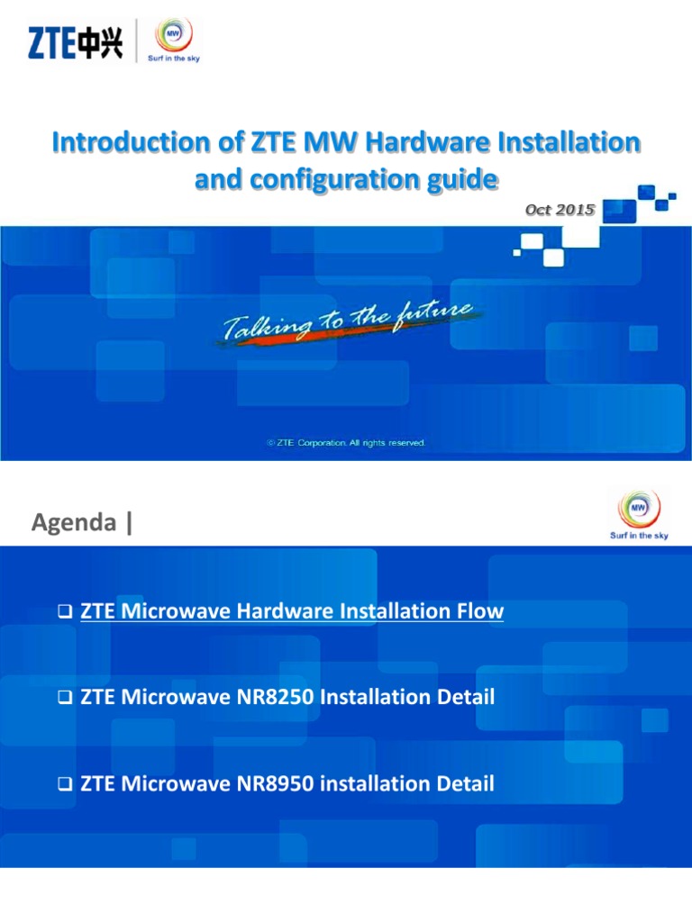 Introduction of ZTE MW Hardware Installation Guide PDF | PDF | Cable ...