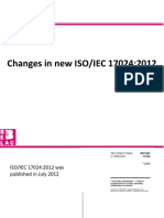 Changes in New ISO/IEC 17024:2012