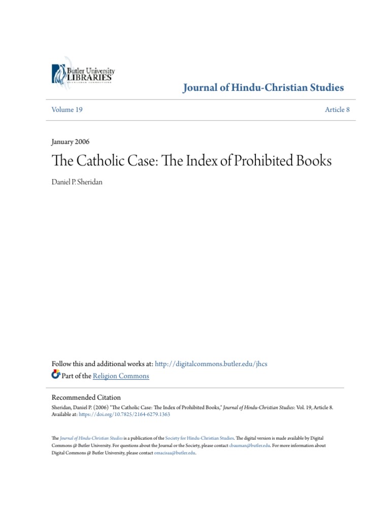 The Catholic Case The Index of Prohibited Books PDF Second