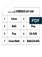 Russell Schedule