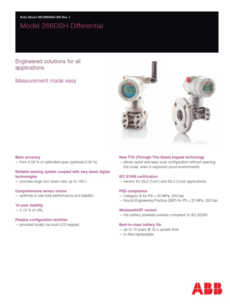 ABB_Pressure Transmitter_266DSHEN_I Screw