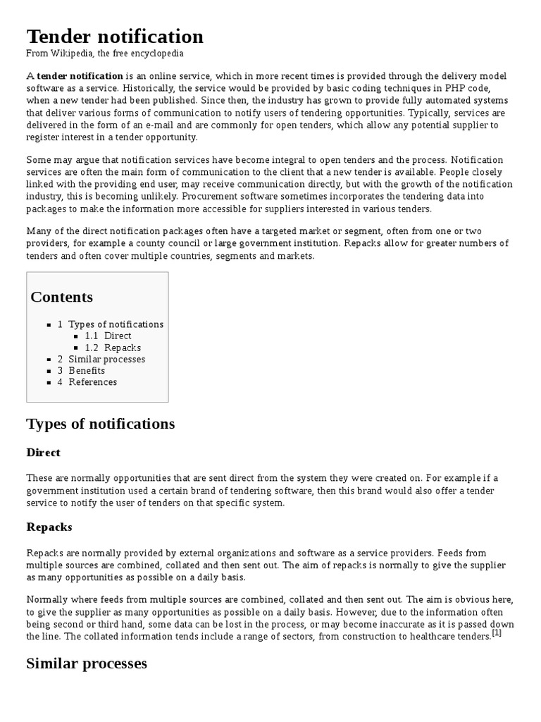 Tender Notification PDF | PDF | Computing | Information Technology