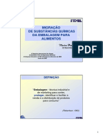 Migração de substâncias químicas em embalagens