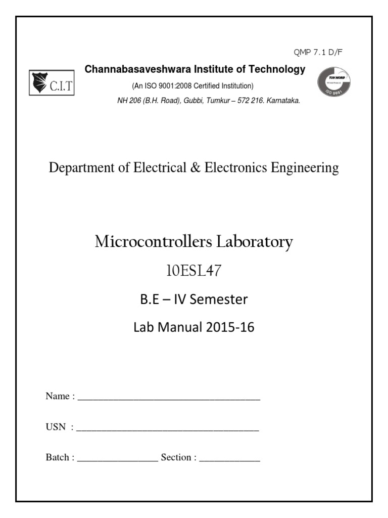 Microcontrollers Lab Guide | PDF | Electric Motor | Microprocessor