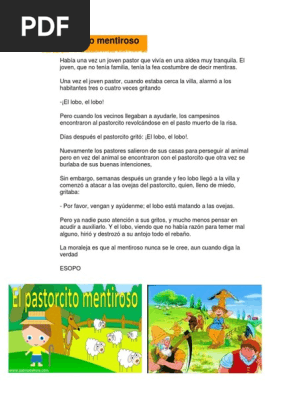 El Pastorcito Mentiroso Docx scribd