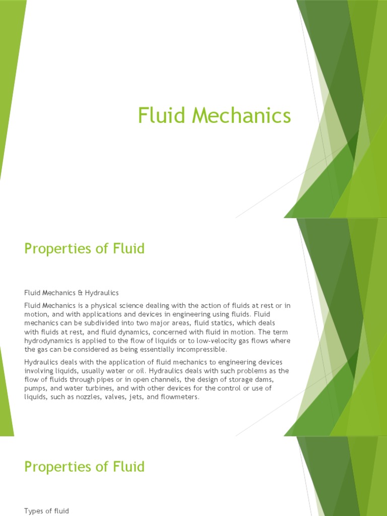 Fluid Mechanics PDF Pressure Measurement Pressure