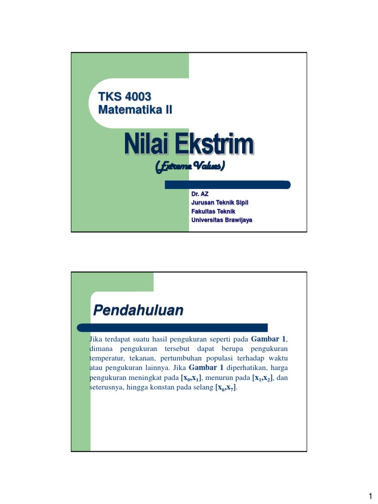 Nilai Ekstrim dalam Matematika II | PDF | Sains & Matematika