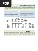 Product Mix Problem Example 1