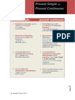 Present Simple Vs Present Continuous PDF