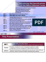 Introducing The Specifications of The Metro Ethernet Forum: Mef 7 EMS-NMS Information Model