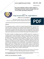Critical Study On The Guidelines of Reserve Bank of India On Compensation Management System: Issued To Foreign Banks and Private Banks Operating in India