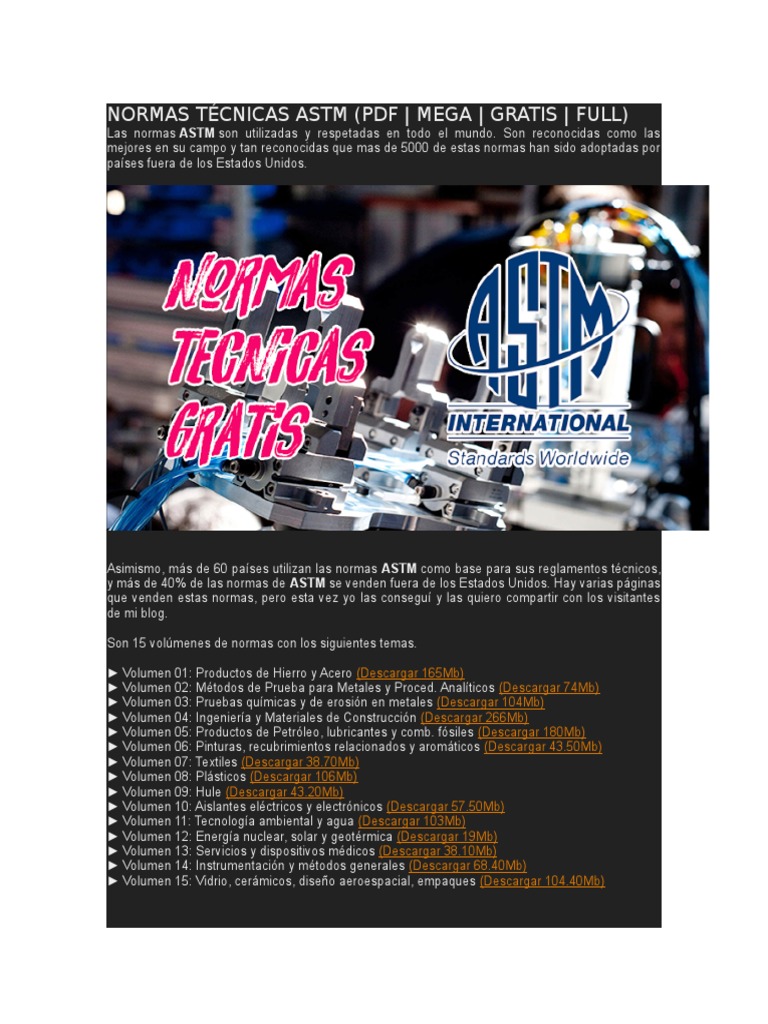 Normas Técnicas Astm | PDF