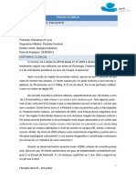 Ficha clínica de paciente com paralisia cerebral