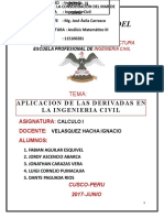 Aplicacion de Las Derivadas A La Ingenieria Civil - Semestre III