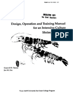 Design Operation and Training Manual For Intensive Culture Shrimp Hatchery